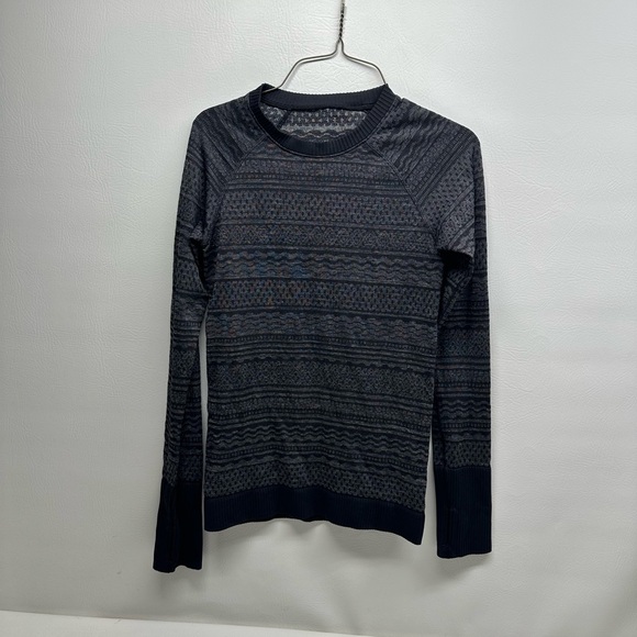 Lululemon Women's Rest Less Pullover Black / gray Size 4/6 Stretch - Picture 1 of 6